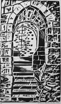 Inside Mount Saint Michael, France Print